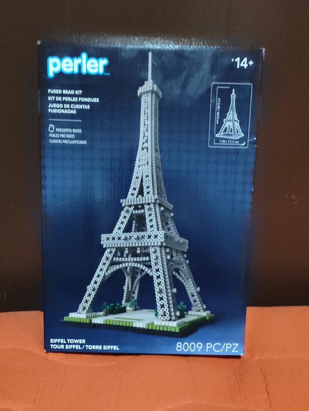 Perler Eiffel Tower Fused Bead Kit - Gray Building Set